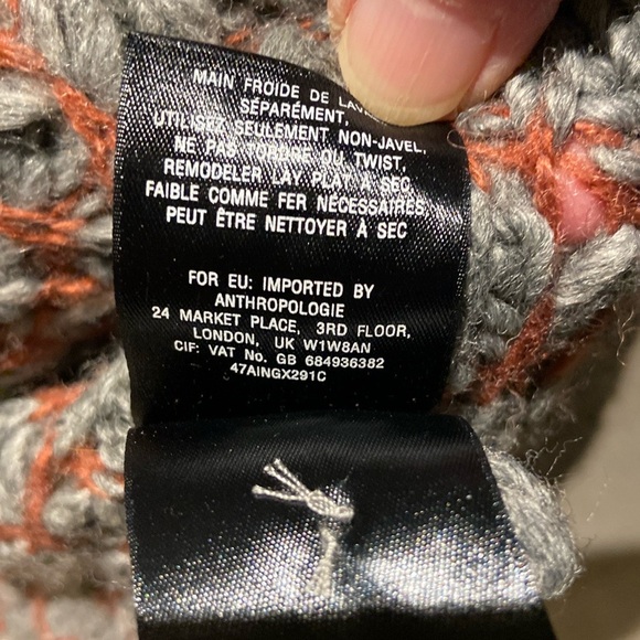 Anthropologie Moth gray longline open cardigan sweater size medium - Picture 10 of 11